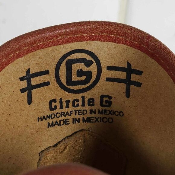 Corral Circle G Womens US7,5M Leather Orange Distressed Western Studded Booties - Picture 12 of 13